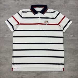 USA Ryder Cup Shirt Mens XL Red Blue White Striped Golf Polo RLX Ralph Lauren